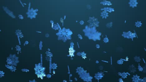 animation of falling snowflakes background loop