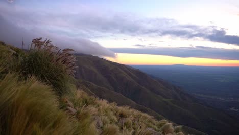 Imposing-plane-over-the-mountains-of-San-Luis,-Argentina