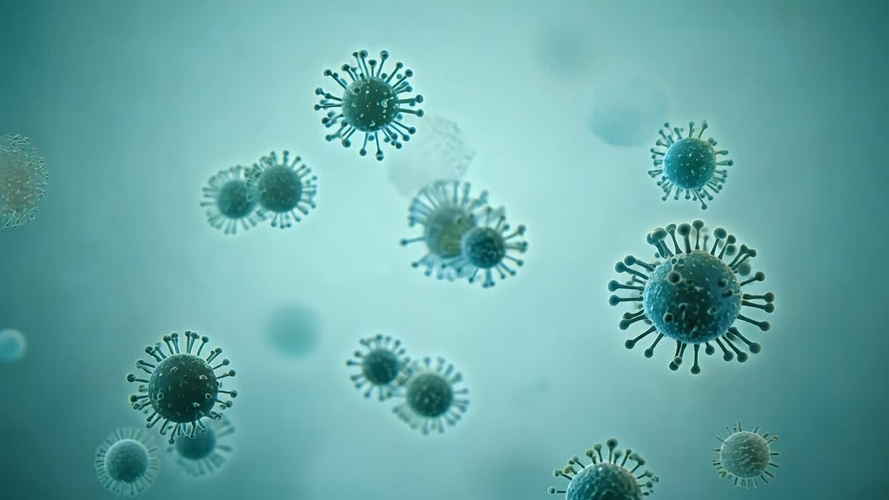 vista microscópica de los virus