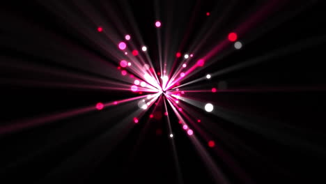 animación de puntos de luz brillantes que se mueven sobre un fondo negro