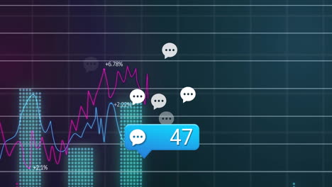 Animation-of-data-processing-with-icons-over-grid