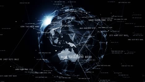global network connections around the earth