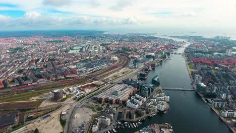 vista aérea de la ciudad sobre copenhague