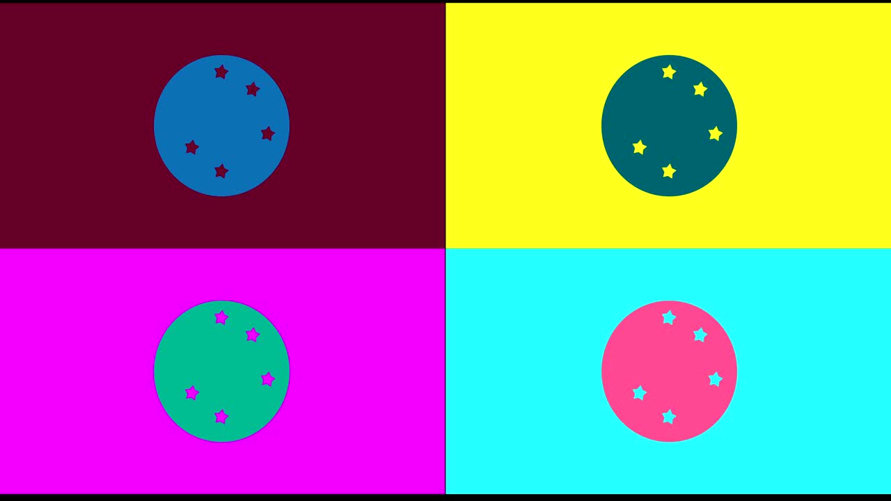 4k 만화 팝 아트 로켓 애니메이션