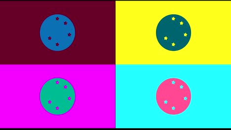 animación de cohetes de arte pop de dibujos animados en 4k