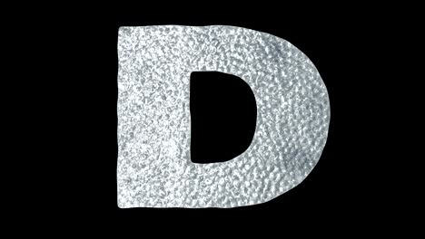 letter d - animated ice water letters concept