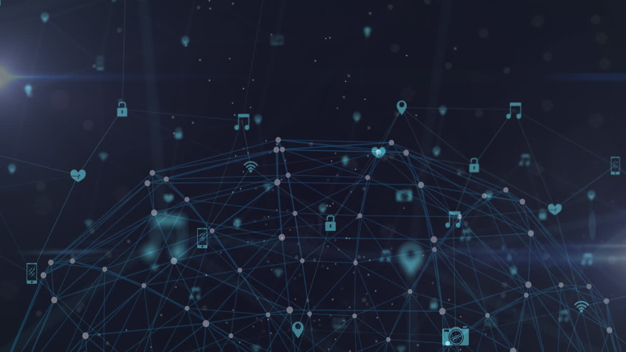 Animation of globe of network of connections