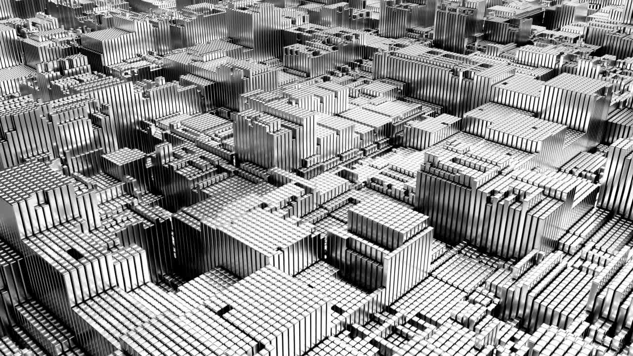 el fondo de la tecnología cúbica abstracta de 4k.