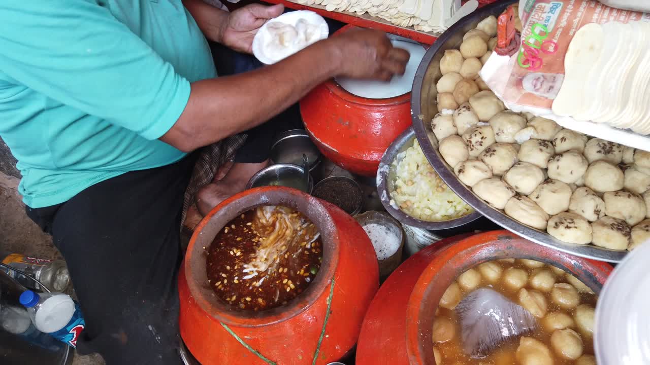 comida popular y famosa de la calle del subcontinente indio