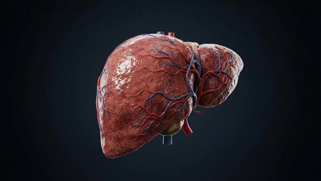 Human Liver Anatomical Structure Close Up View