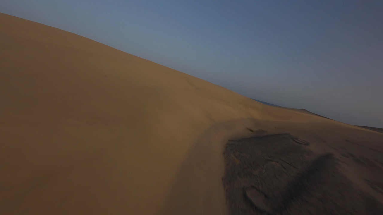 impresionante paisaje de dunas de arena al atardecer, maspalomas