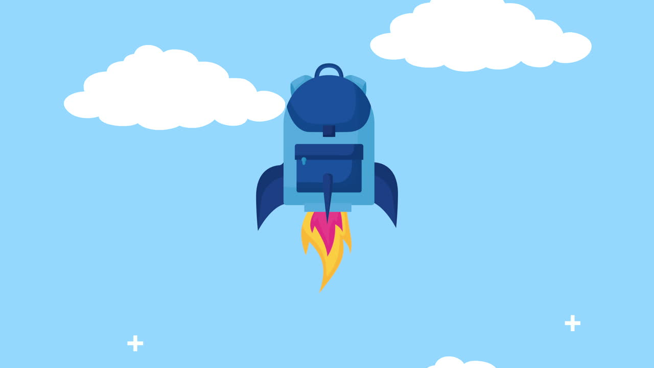 back to school season with schoolbag launcher