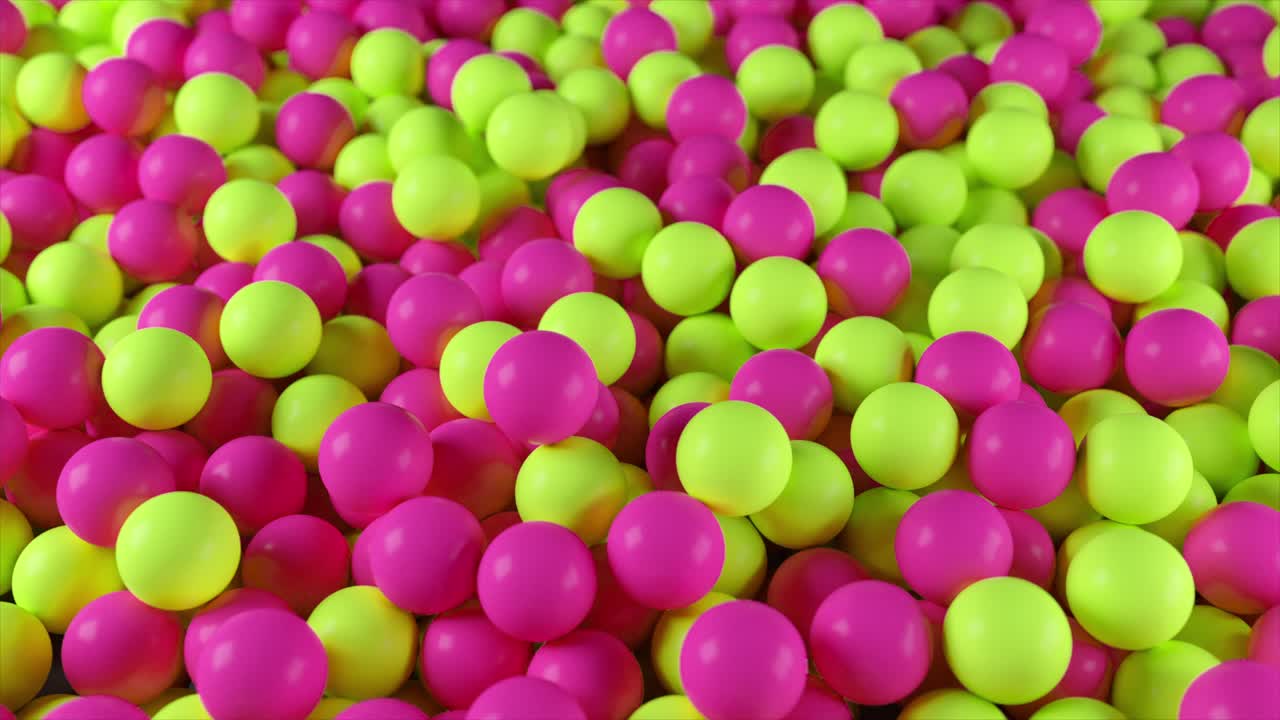 Abstract Pink and Yellow Balls