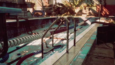 abandoned swimming pool