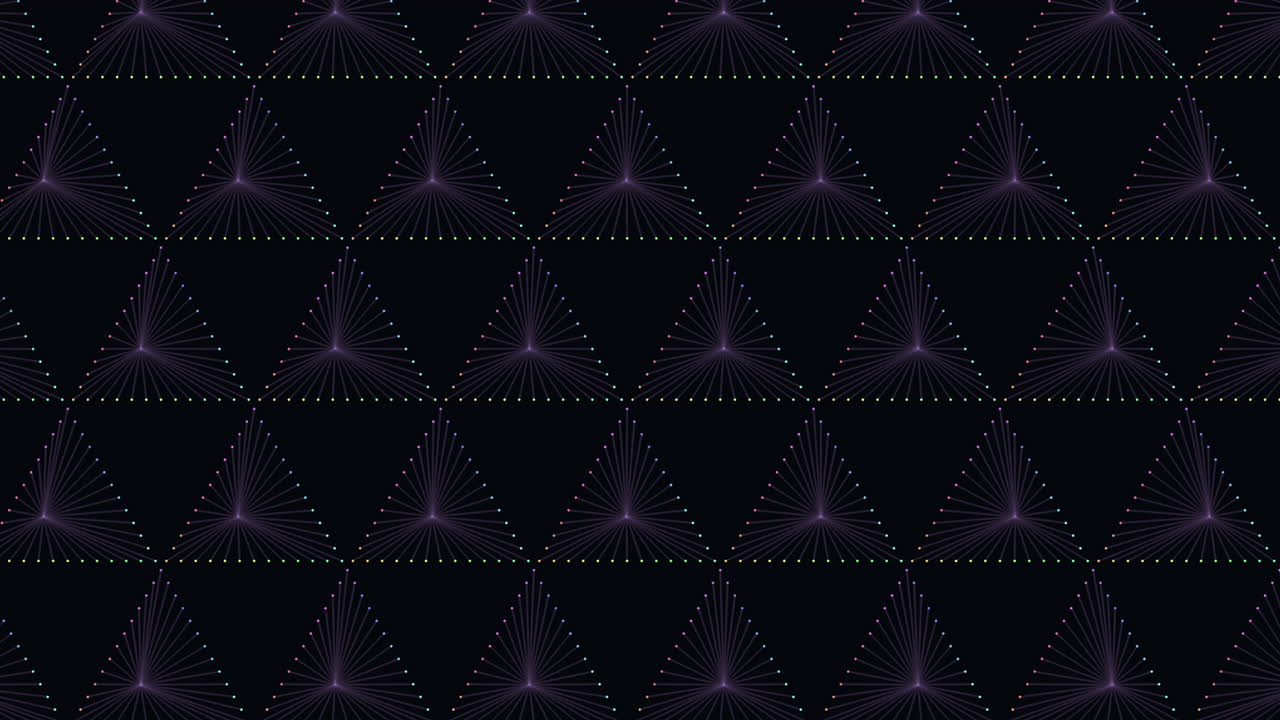 patrón de triángulo simétrico negro y púrpura