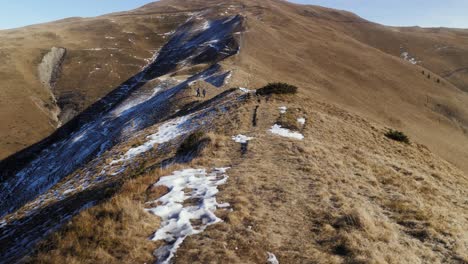 hiking path on a mountain ridge