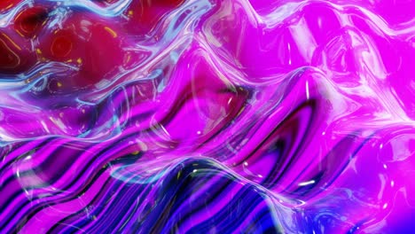 patrón líquido como ondas en movimiento en bucle. 3d elegante abstracto multicolor bg de superficie ondulada como mármol líquido brillante con hermosos colores de gradiente. animación fluida colorida de moda de 4k.