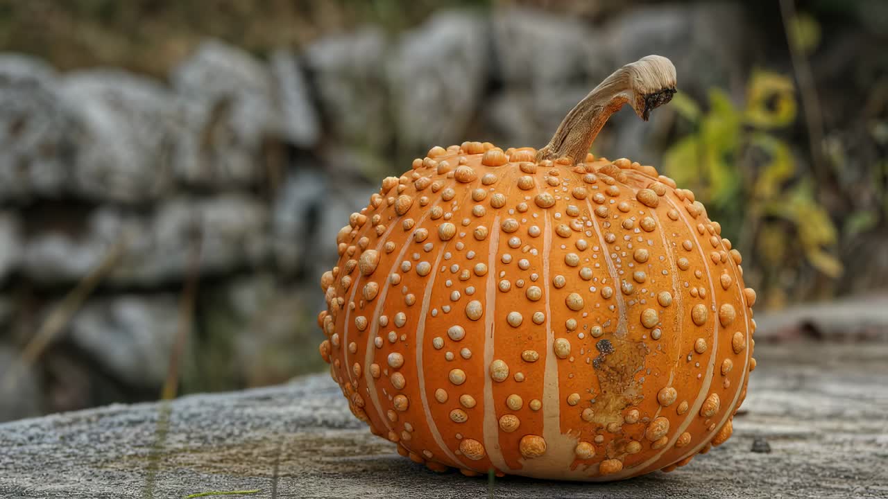 Small Orange Pumpkin with Speckled Pattern