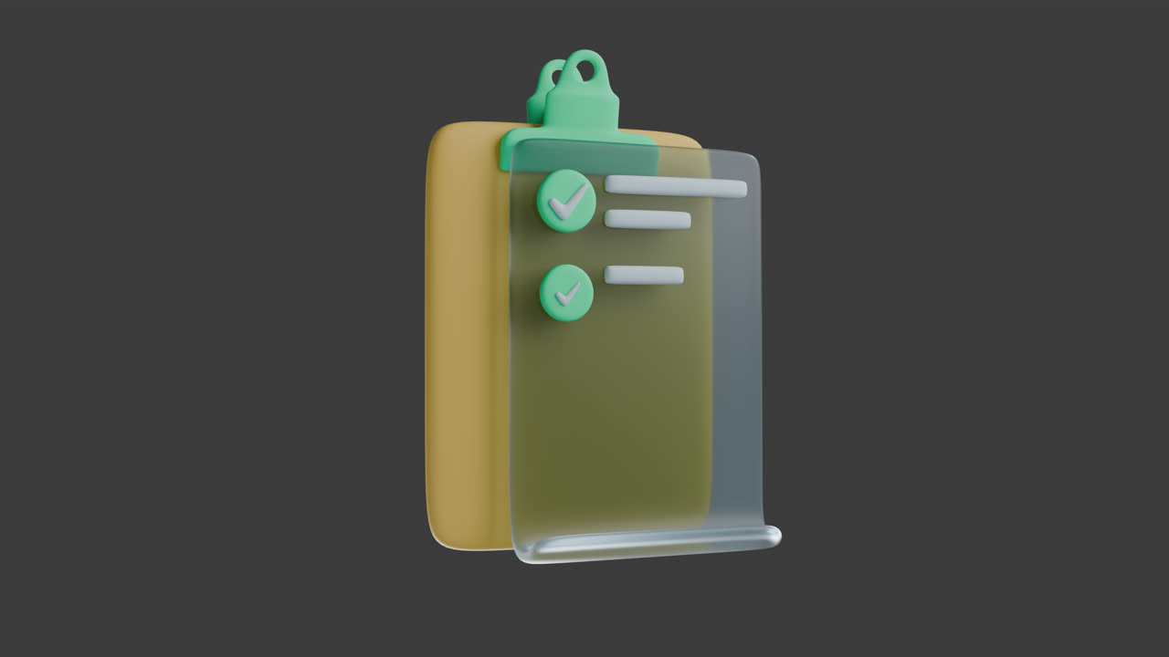 3D Checklist Icon