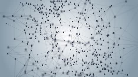 abstract 4k loop digital connection moving dots and lines technology background network connection