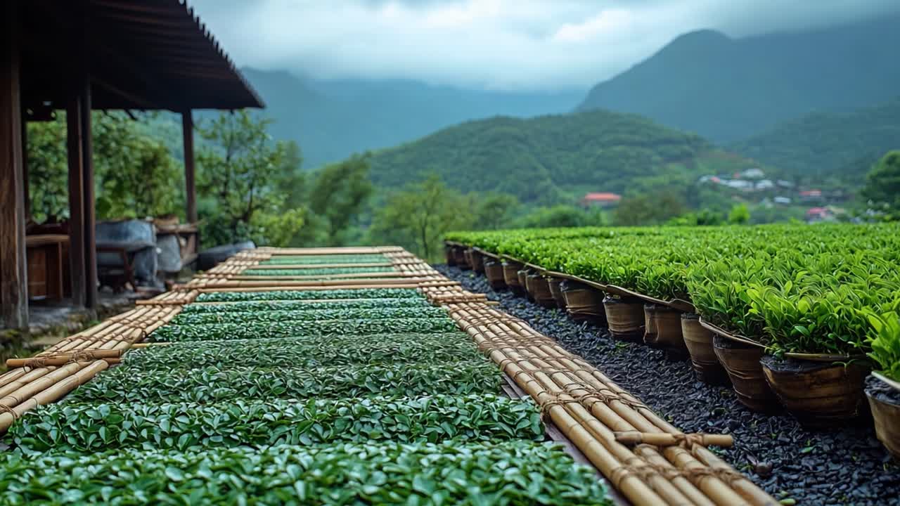 чайная плантация в горах