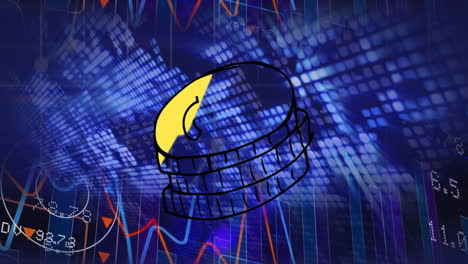 animación del mundo sobre el procesamiento de datos financieros