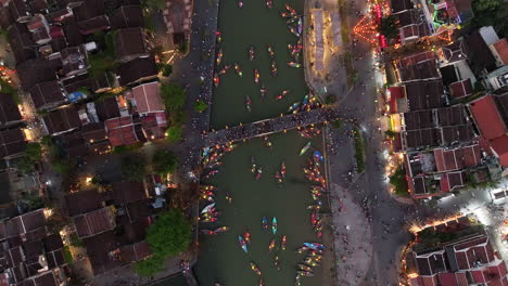 4k aerial of hoian, vietnam