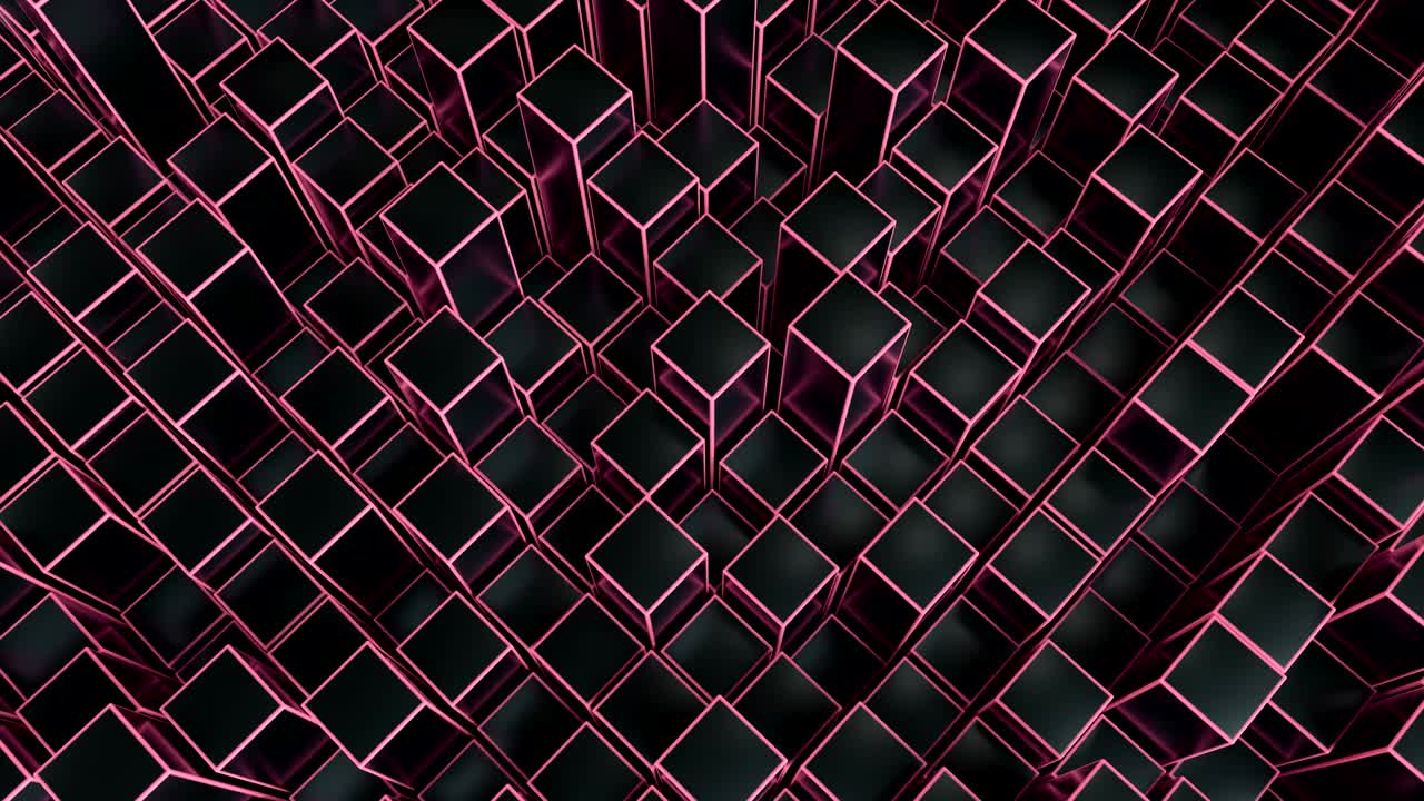 4K Abstract Geometric Cubes.