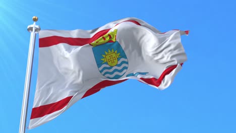 florianopolis flag, santa catarina, brazil. loop
