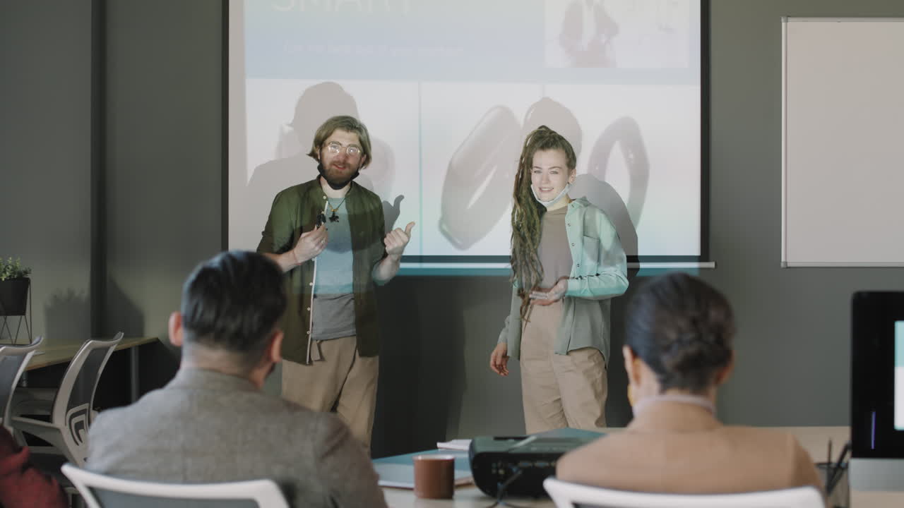 Business Presentation in a Modern Office