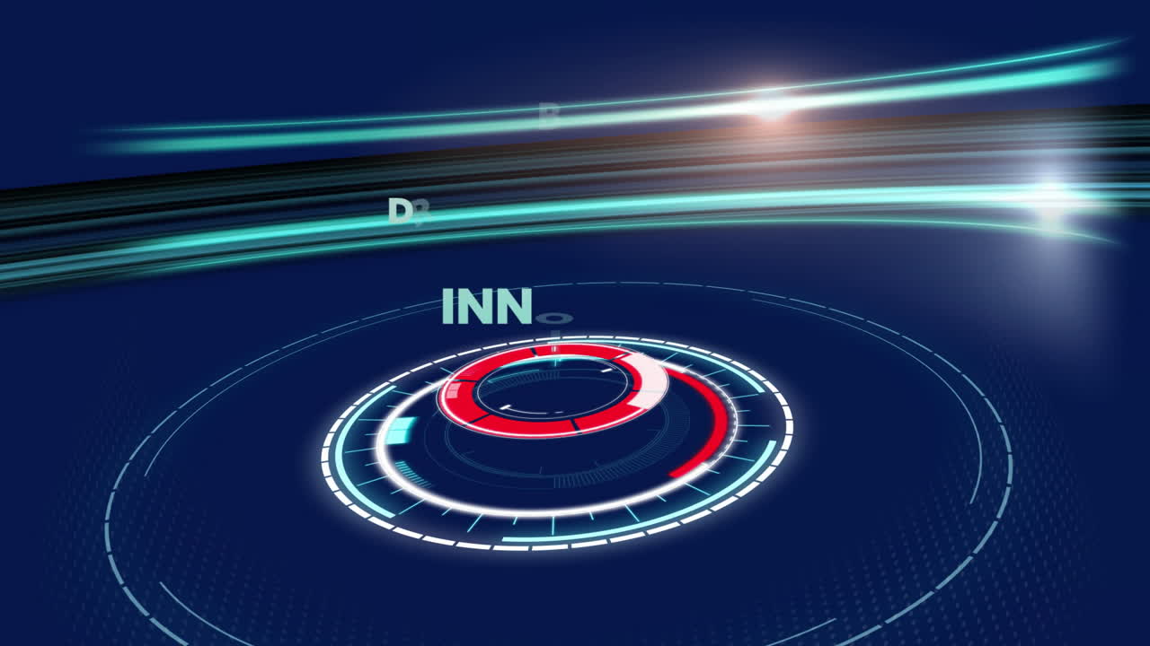 파란색 배경에 스 스캐닝을 통해 텍스트와 함께 뇌의 애니메이션