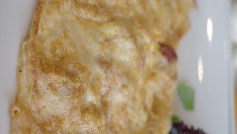 delicious omelette with garnish