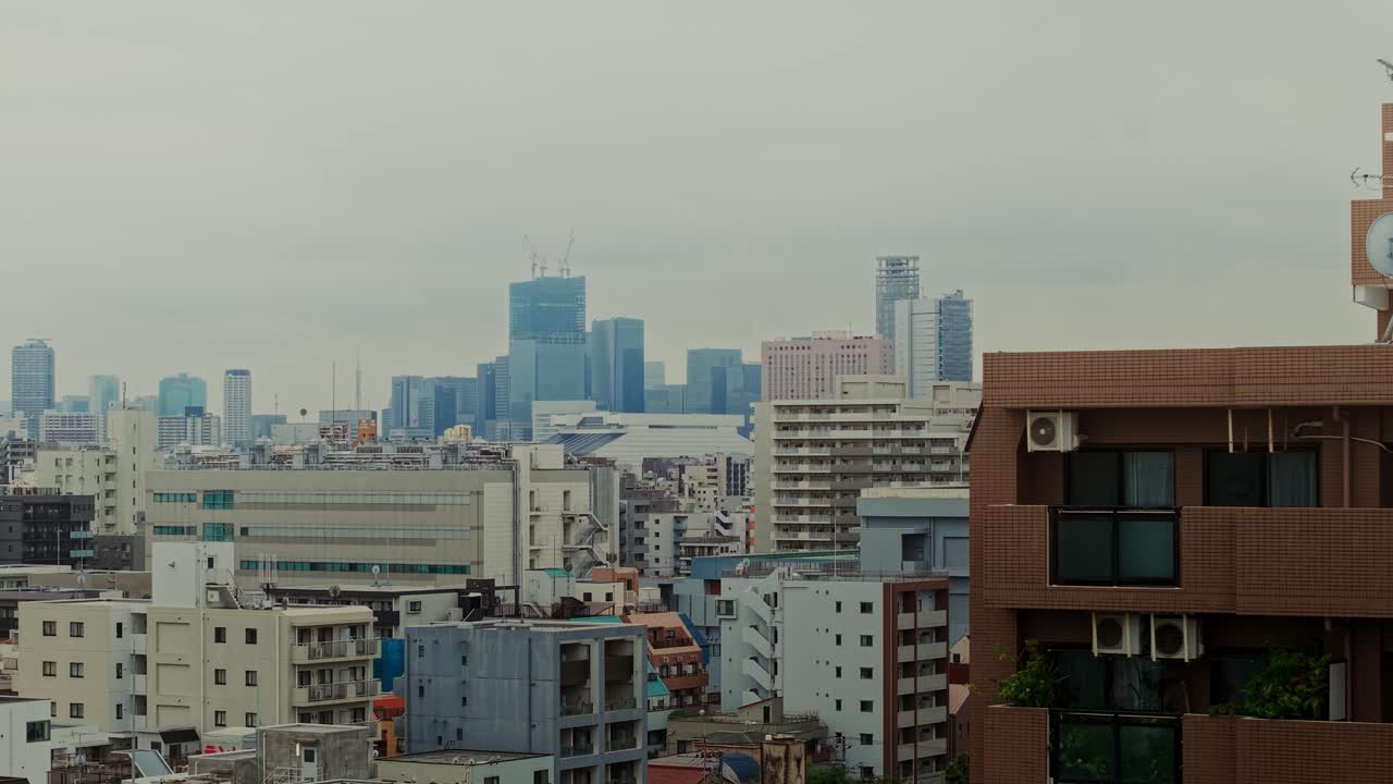 Cityscape with Buildings and Skyscrapers