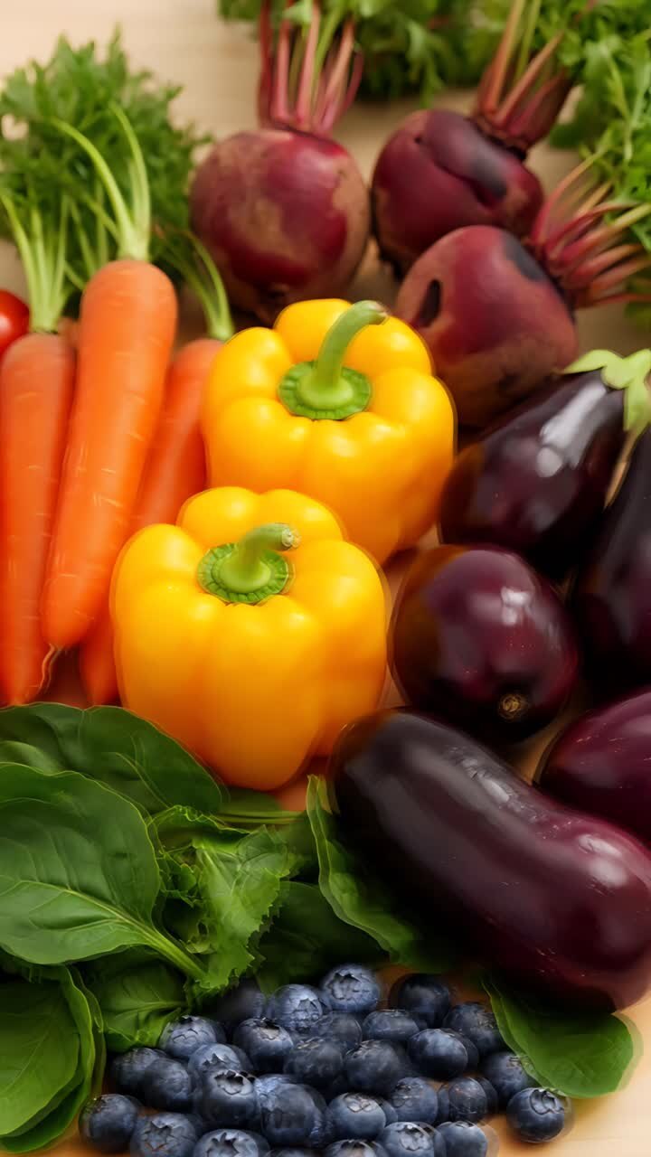 Fresh Organic Fruits and Vegetables 4K