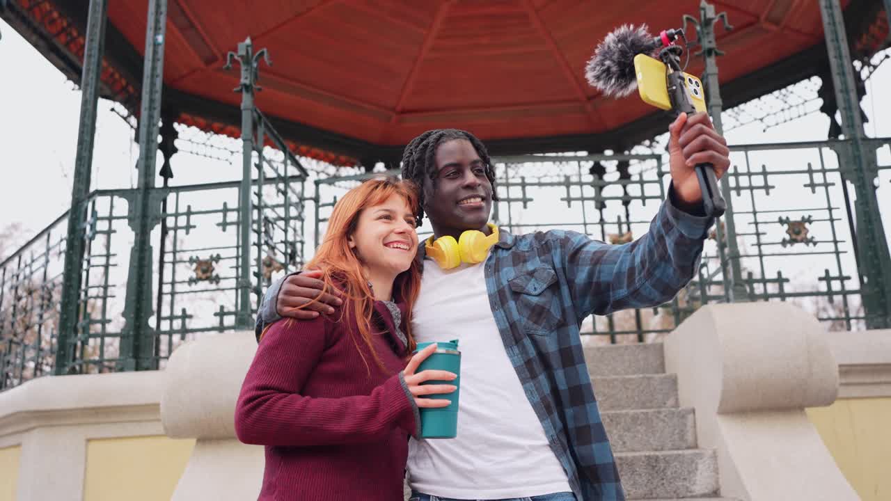 Friends Vlogging in the Park
