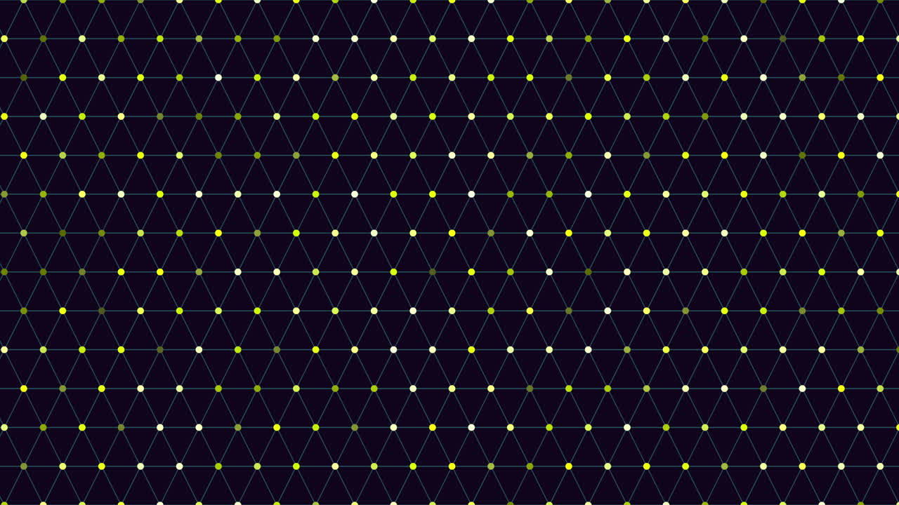 Abstract black and green pattern featuring white dots linked by lines in a grid formation, creating a visually striking geometric design