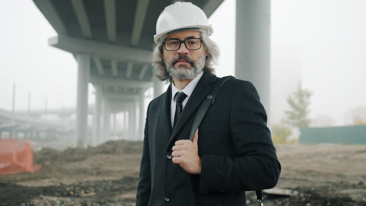 Engineer on Construction Site