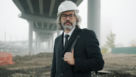 engineer on construction site