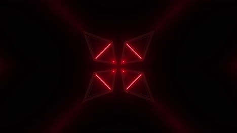 abstract red neon geometric pattern