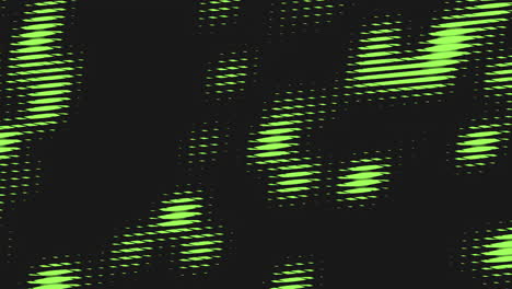 green shapes in rows pattern on black gradient