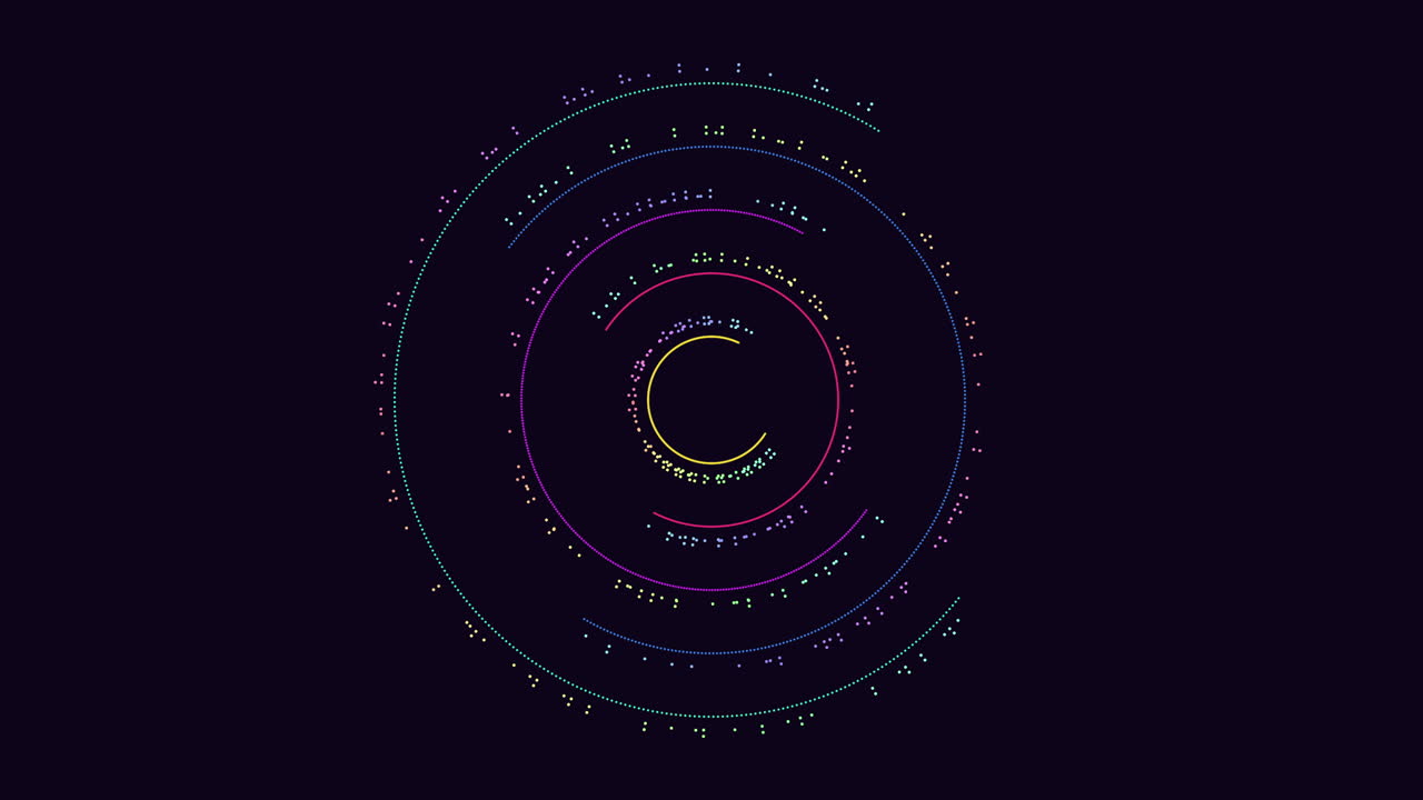 diseño en espiral colorido con líneas superpuestas