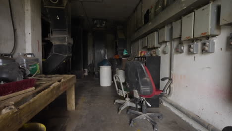 abandoned industrial workshop