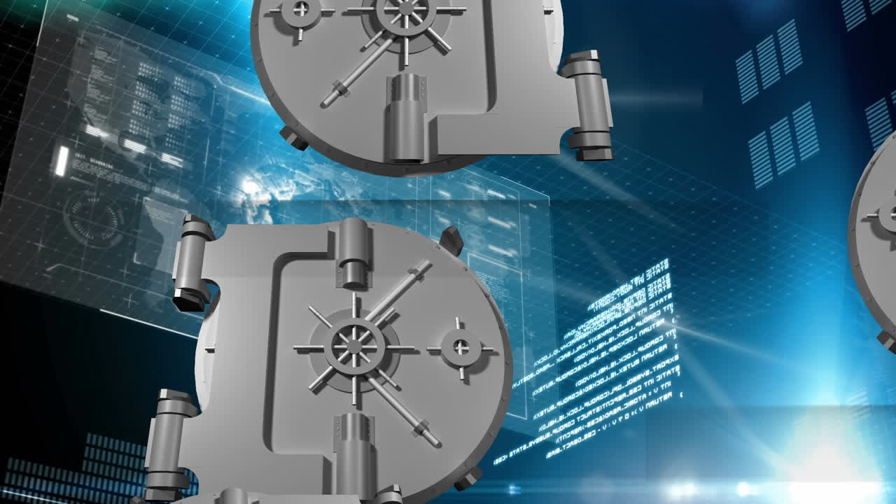 바이너리 코딩을 통해 savelock 보안 아이콘으로 연결 네트워크의 애니메이션