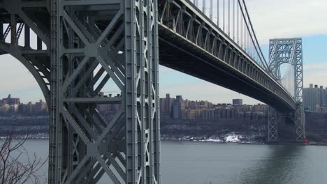 wide angle of the george washington bridge connecting new york to new jersey 1