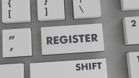 register button pressing on keyboard