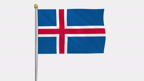 a loop video with an alpha channel of theiceland flagwith a transparent background.