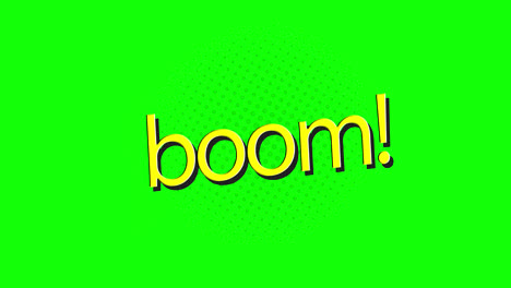 Cartoon-Boom,-Comic-Blase,-Sprachschleife,-Animationsvideo,-Transparenter-Hintergrund-Mit-Alphakanal.