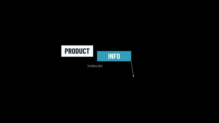 Animated Product Info Graphic with Technical Data Label