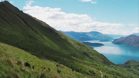 una impresionante ruta de senderismo que muestra la exuberante vegetación de una montaña en nueva zelanda