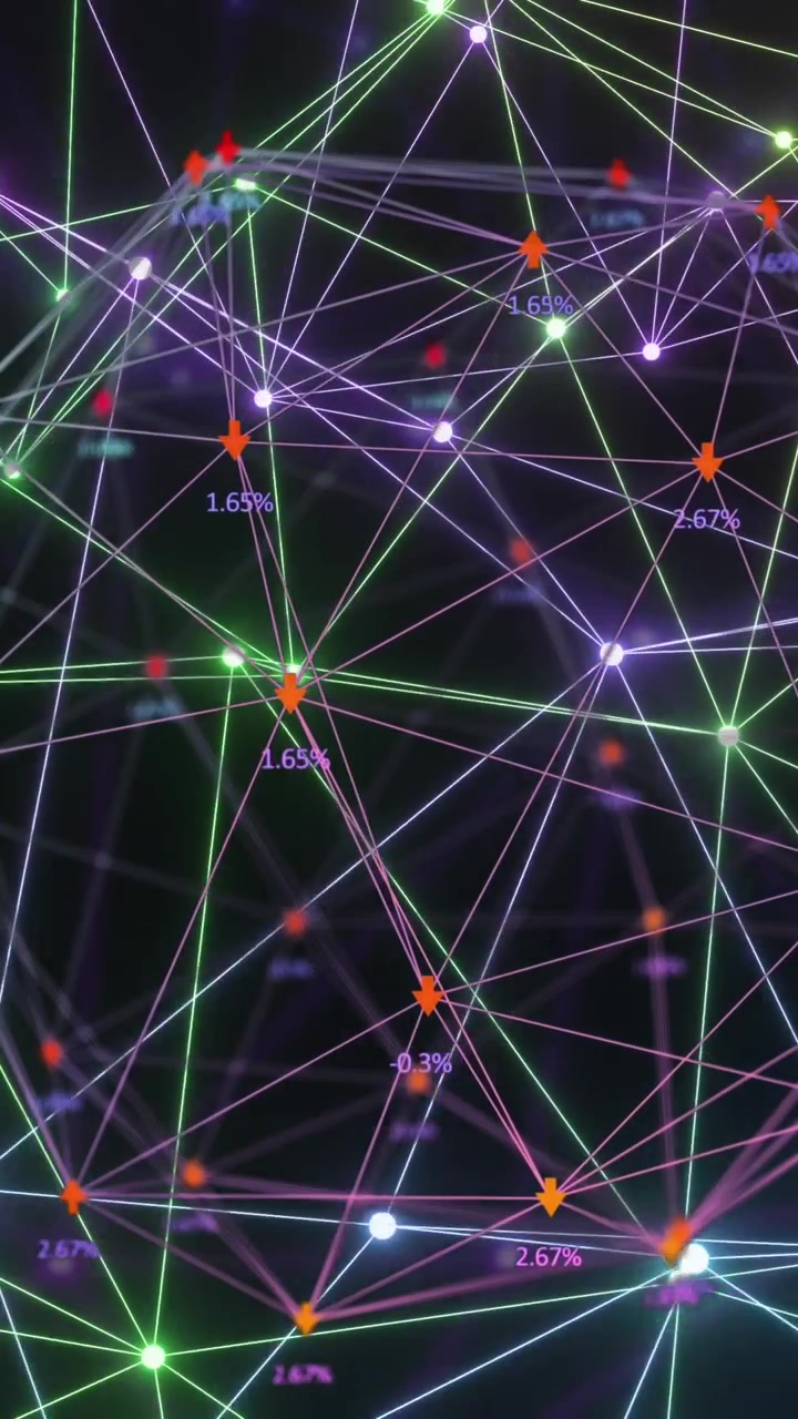 Animation of globe with network of connections